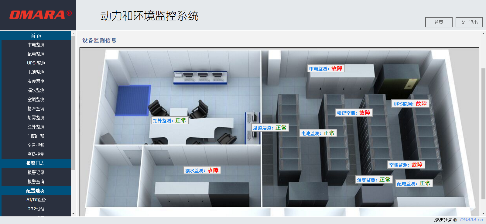 机房监控软件界面展示图