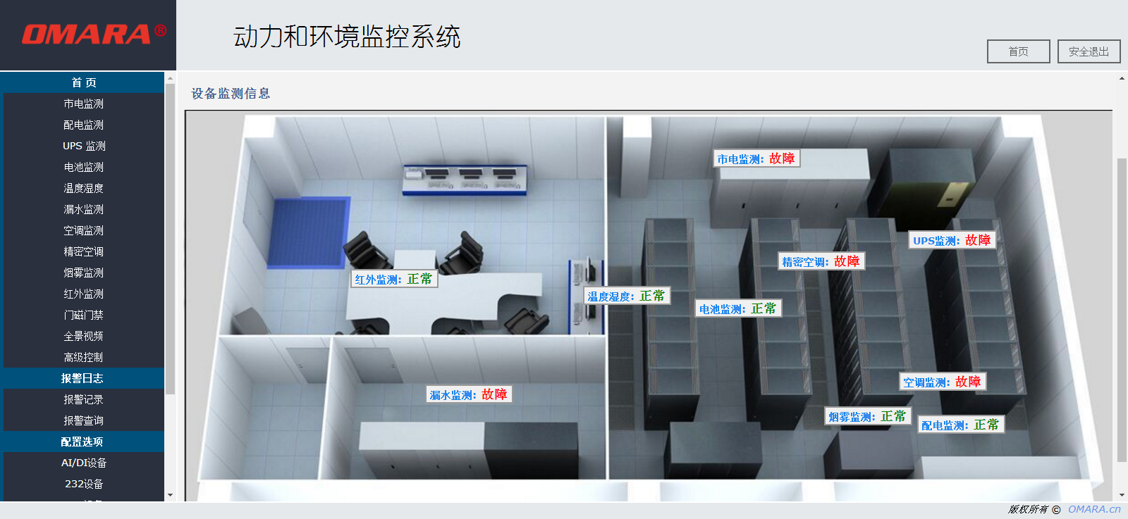机房智能巡检安全管理系统的展示截图