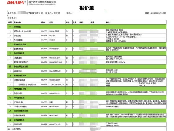 这是你在找的多站点移动机房监控单点报价吗？