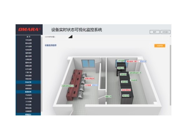 设备实时状态可视化监控系统，以3D图形实时显示