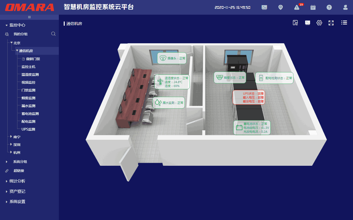 平台3D机房界面